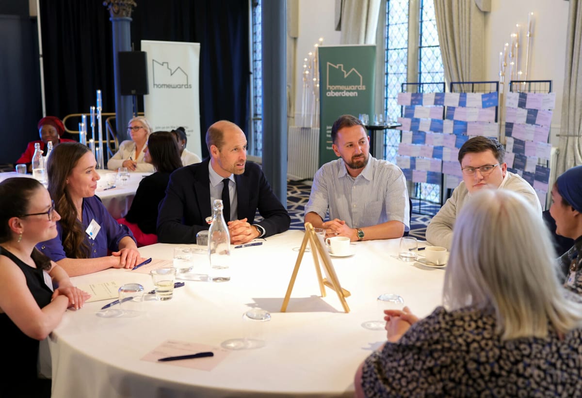 Prince William visits Aberdeen to Recognise Inspirational Work of Homelessness Sector