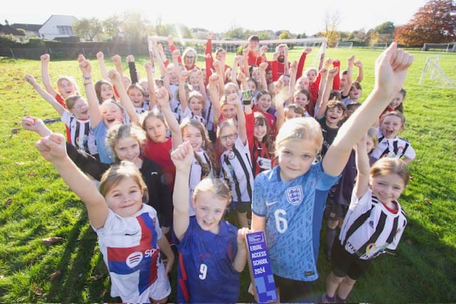 Jubilant Pupils Celebrate as Saltford CofE School Wins Equal Access Award for Girls’ Football in Groundbreaking Achievement