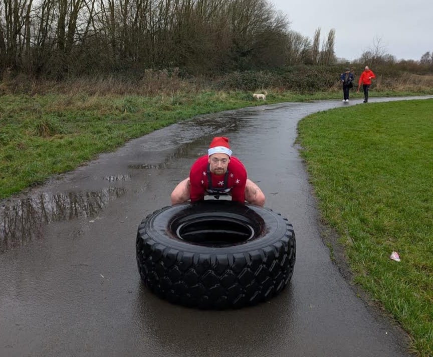 Matt's Incredible 12.5-Hour Tyre Flip Raises £1,632 for Children's Charity