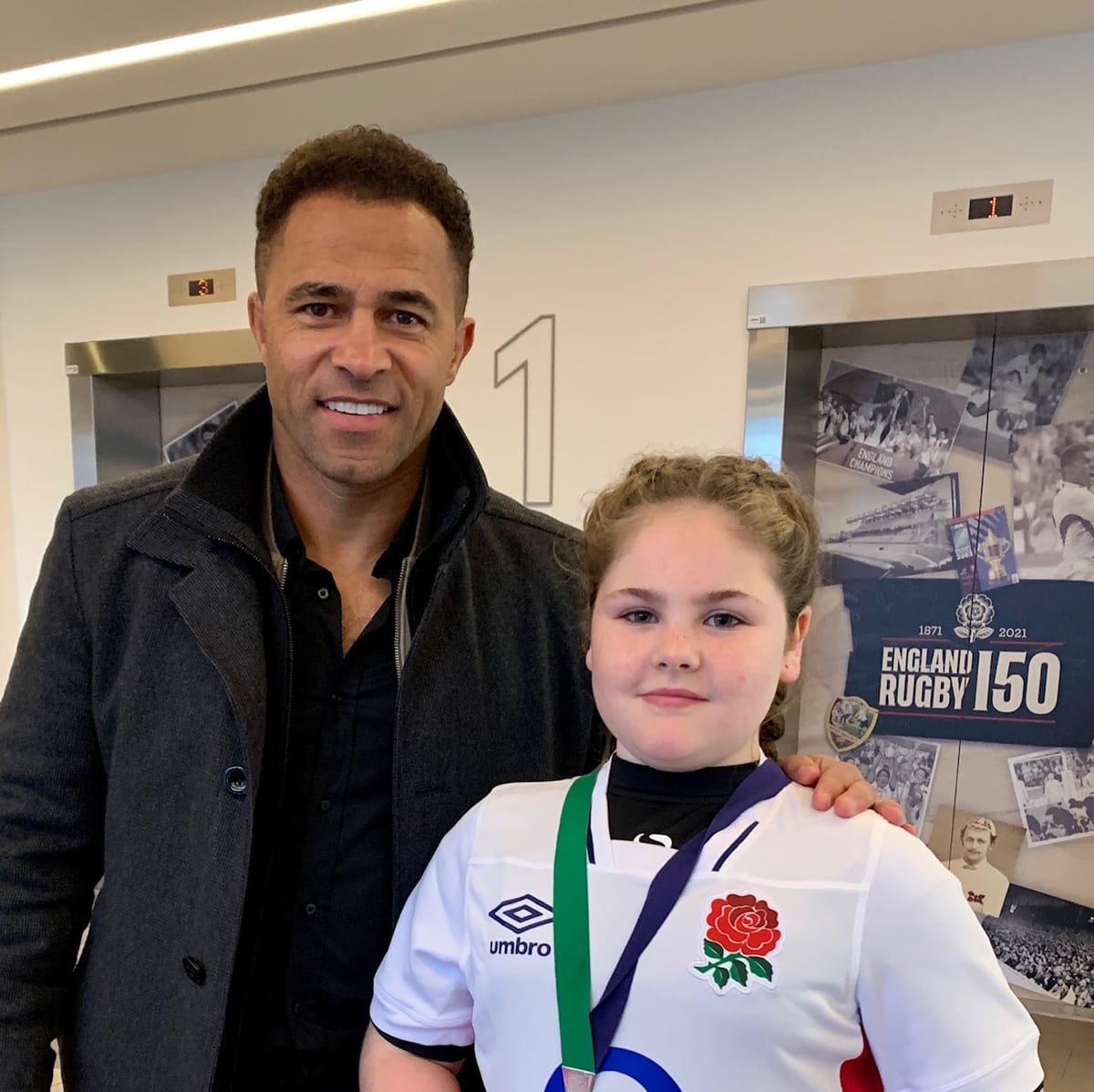Awesome Ava, 9, walks England rugby team out before watching Twickenham spectacular see them beat world champions in final minutes