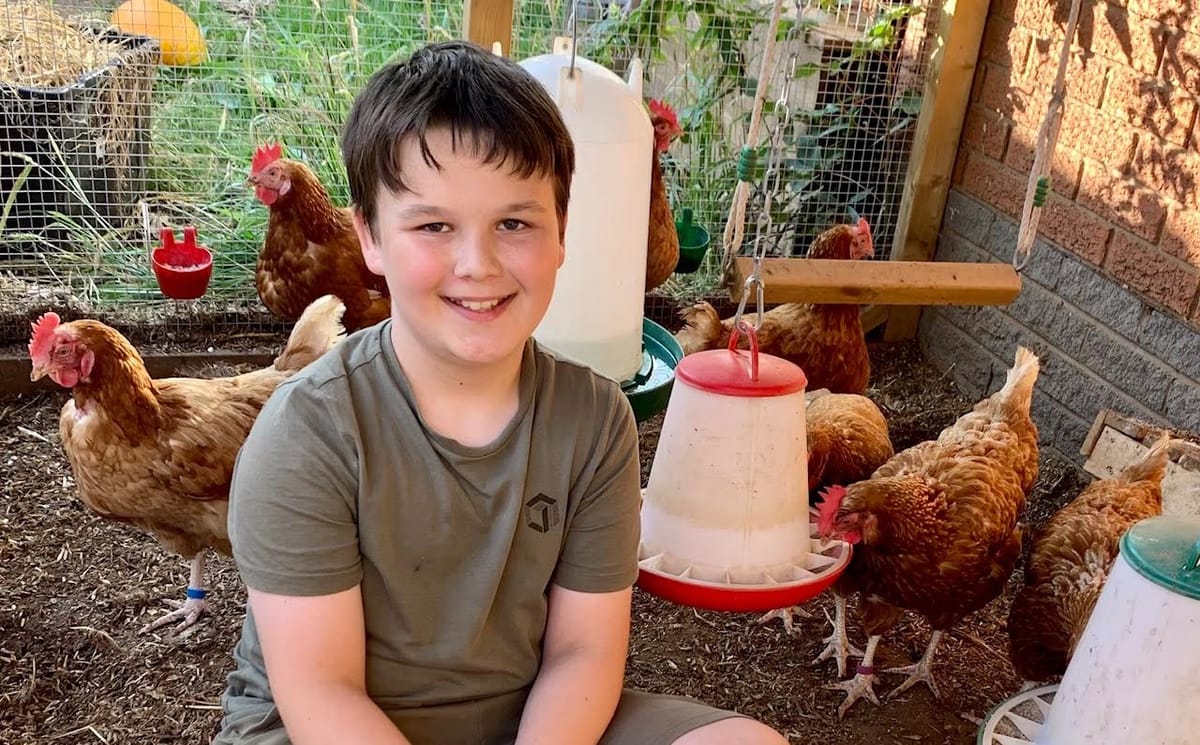 Ethan, 10, and his heroic chicken care makes popular farming magazine