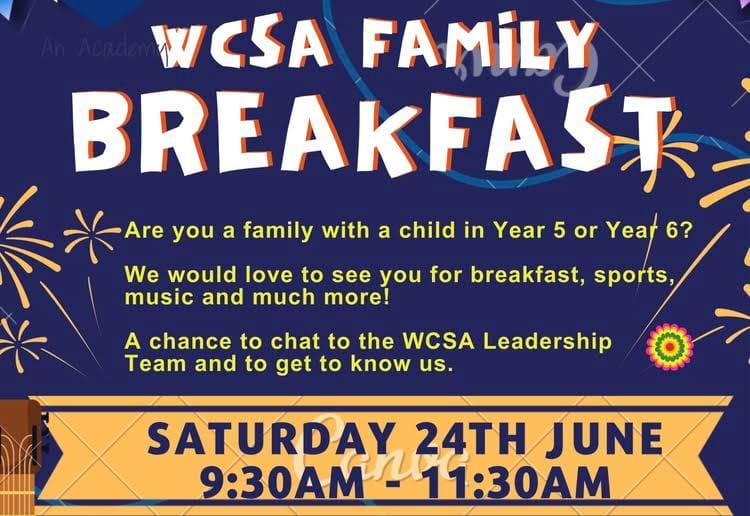 <strong>A free family breakfast event will be held this Saturday at an ambitious academy</strong>