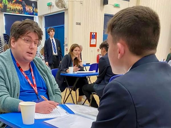 Amazing students impress employers at mock interview day
