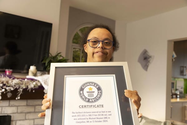 Mencap Myth Buster with Down Syndrome walks into the Guinness World Records books