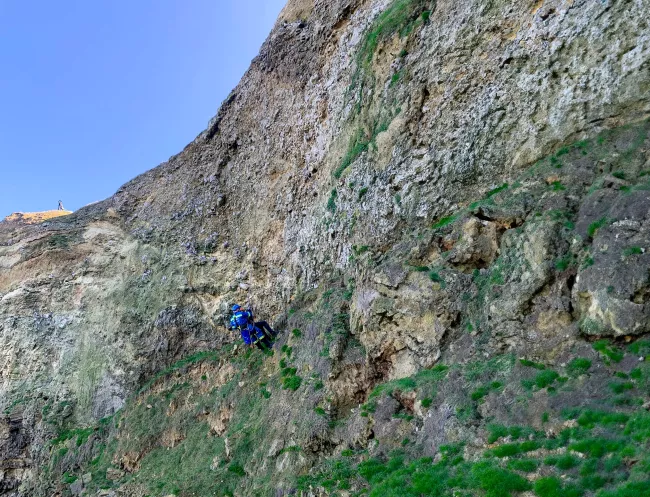 Sunderland coastguards rescue cliff-stricken dog walker