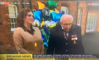 Arise Sir Tom! War hero Captain Tom Moore, 99, completes 100 laps of garden raising whopping £20m for NHS