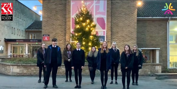 Superb student singers open academy’s Christmas lights switch on