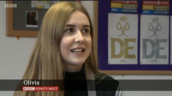COP26 Olivia and students on BBC TV