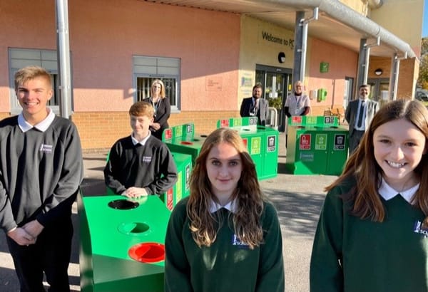 Academy installs five of Britain’s best school eco bins in quest to help save the planet