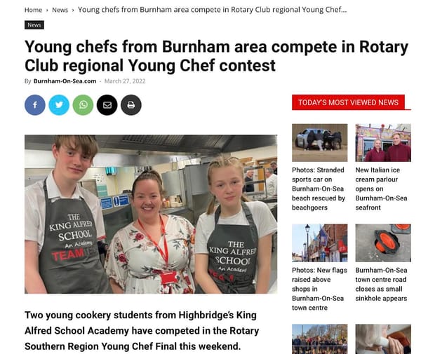 Top student chefs story covered by Media across region
