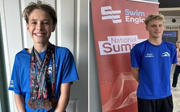 Young swimmers celebrate success at two leading events