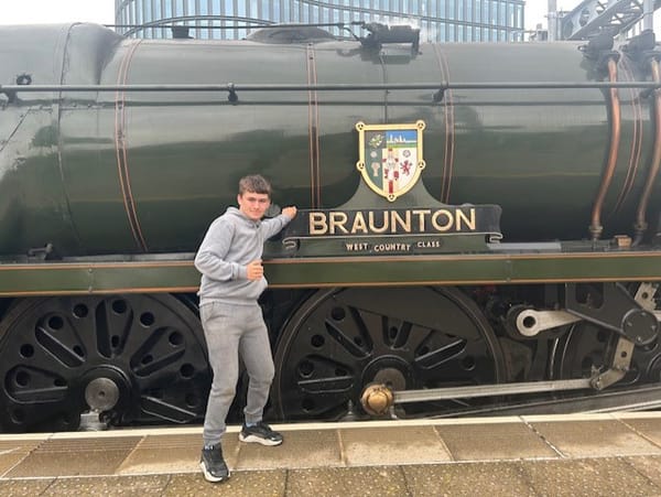 Awesome Adam, 14, inspired by grandad’s stories to be locomotive driver