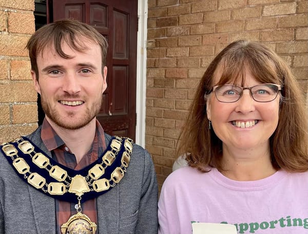 Town mayor hails big hearted residents’ raising £170 for charity