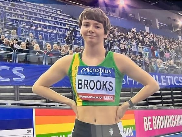 Former PCSA student Stephanie Brooks sets personal best in televised Indoor Athletics 200 metres event