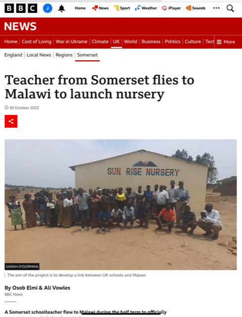 <strong>Teacher raises over £5k in only two weeks to build the first library in an African village which could become a base for Jill Dando News</strong>